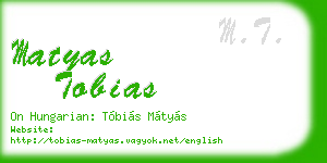 matyas tobias business card