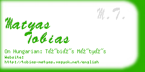 matyas tobias business card